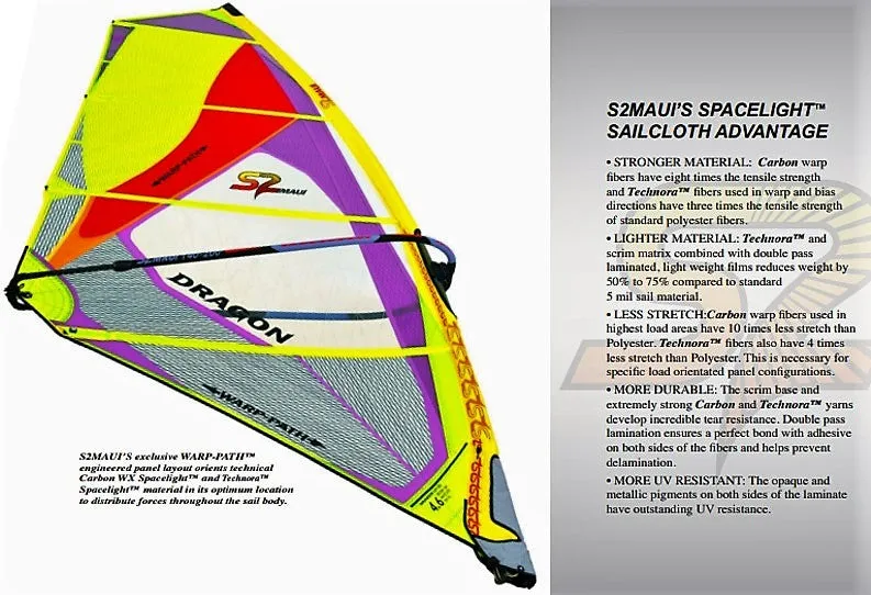 S2Maui Dragon 2023 vela wave Technora Spacelight