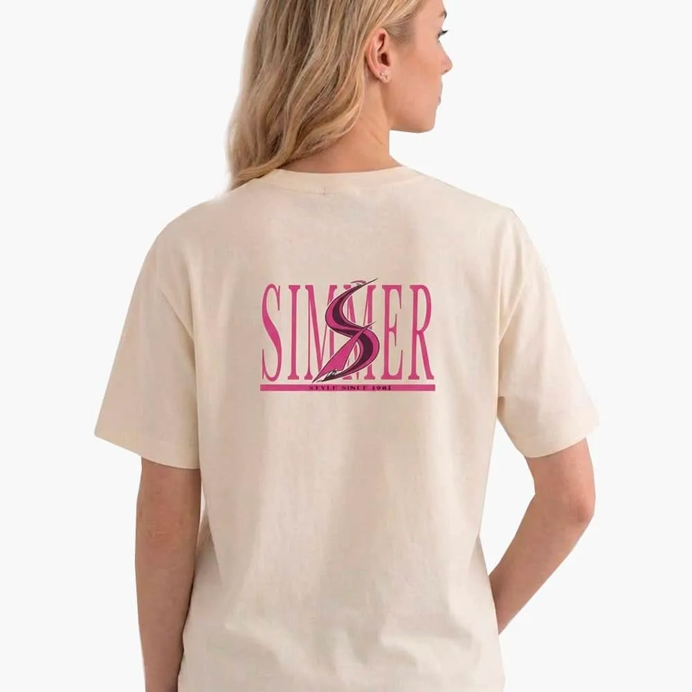 Simmer Style Original T-shirt donna avorio cotone bio