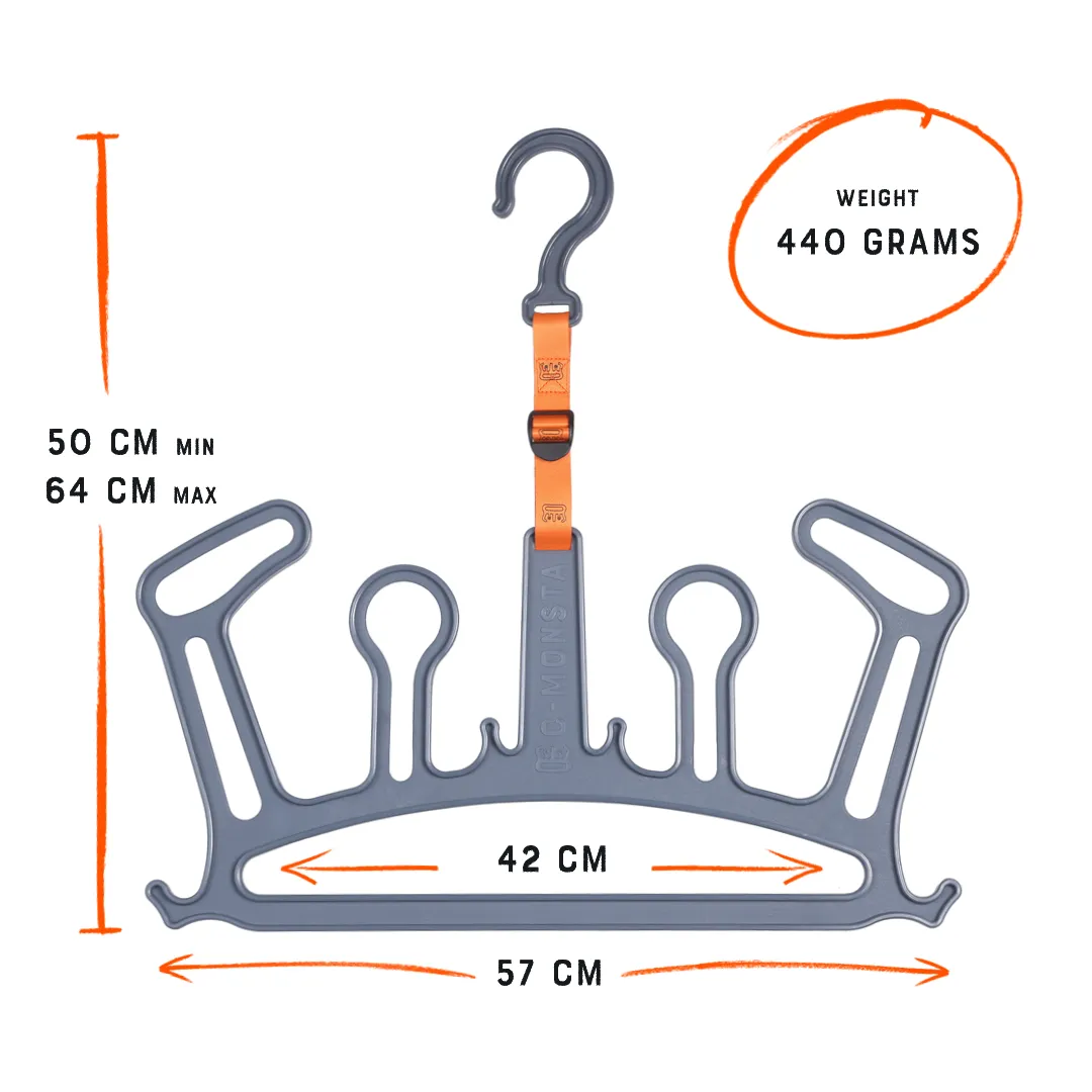 C-Monsta Hanger V2 appendimuta grigio 2 pezzi