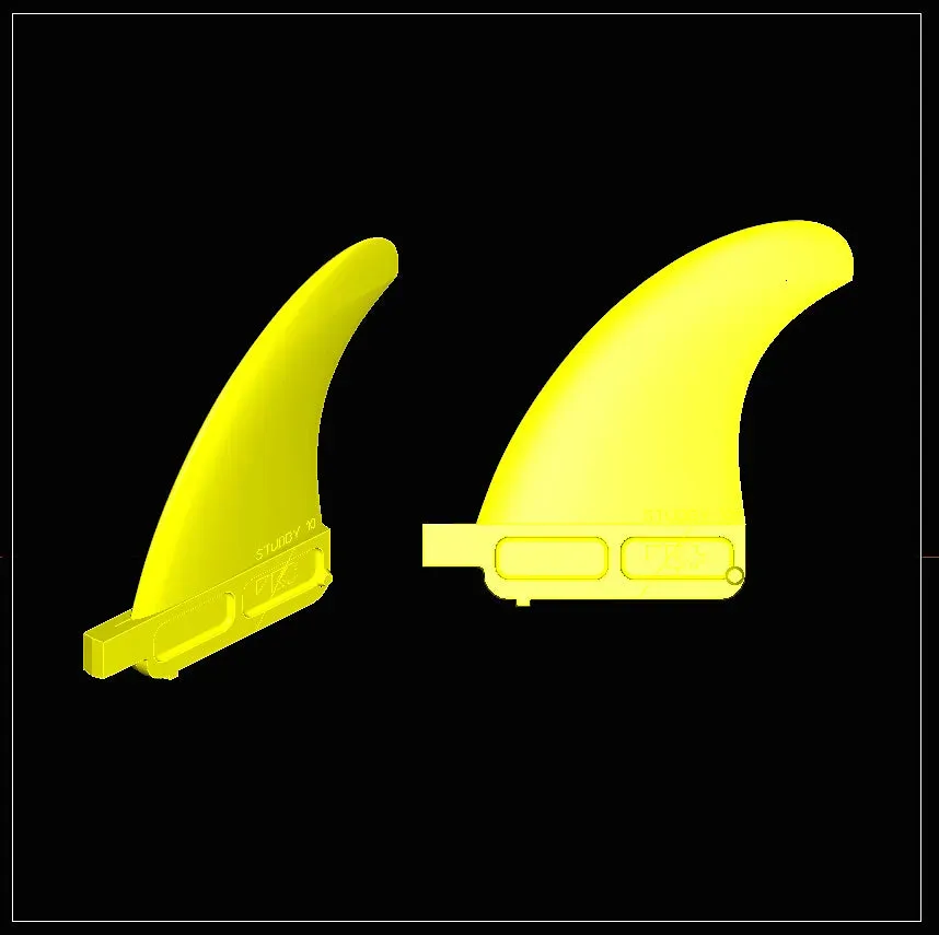 K4 Stubby Front pinne windsurf coppia Dynamic Flex