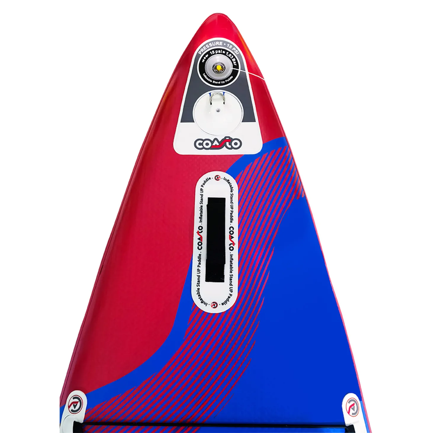 Coasto Turbo tavola SUP gonfiabile 12'6'' blu rosso rigida