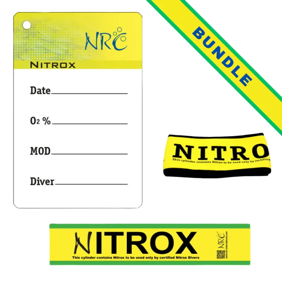 NRC Nitrox Tank ID Pack 5 bombole cover 12/15 L