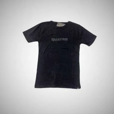 Quatro T-Shirt Logo Nera Cotone Regular Fit