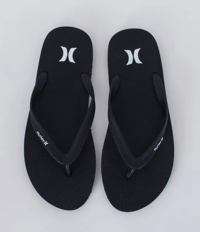 Hurley Icon Solid infradito nere gomma resistente