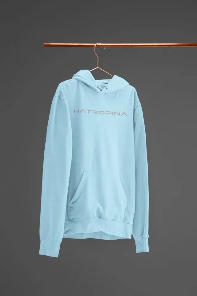 Hatropina felpa cappuccio unisex azzurra 295 g