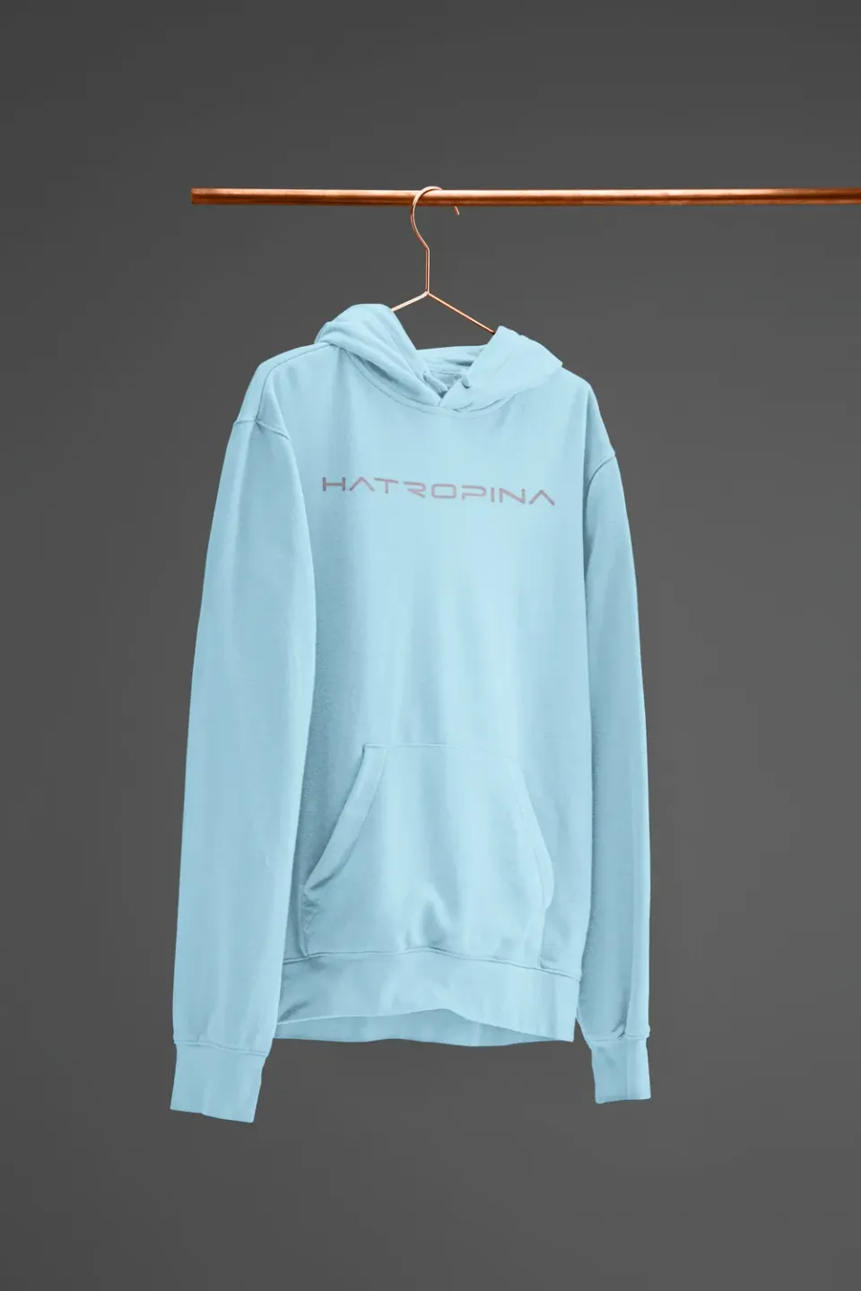 Hatropina felpa cappuccio unisex azzurra 295 g