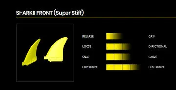K4 Shark II Front pinne windsurf coppia super stiff veloci