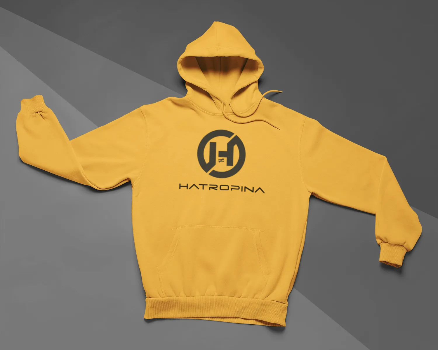 Hatropina Y Logo Team felpa cappuccio gialla unisex