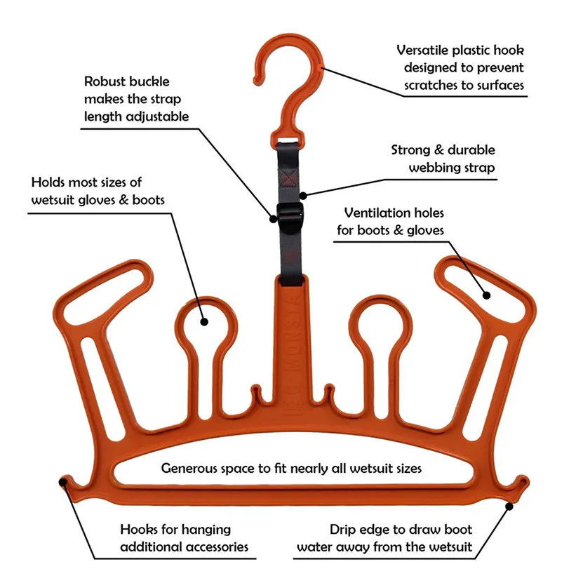 C-Monsta Hanger V2 appendimuta arancione 2 pezzi