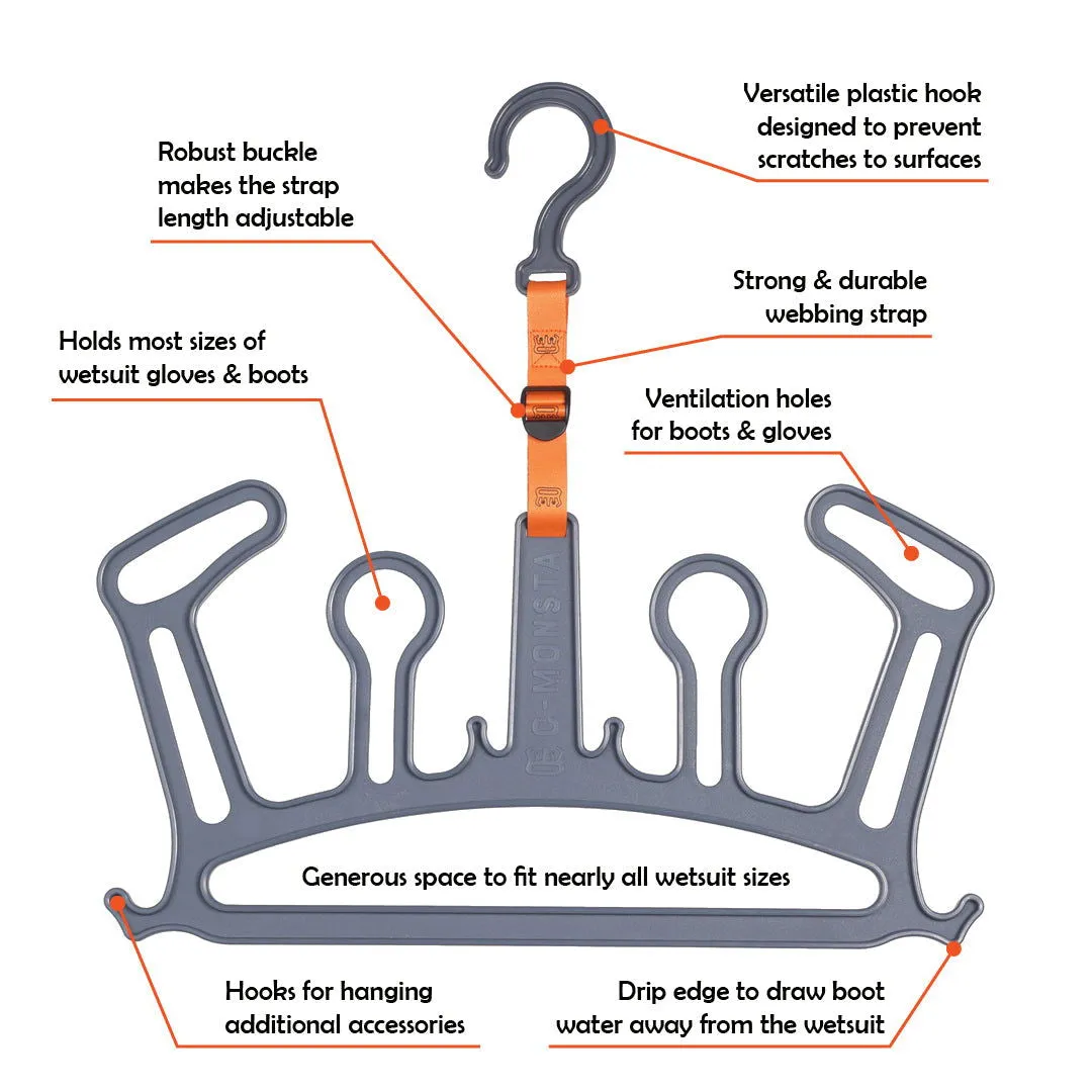 C-Monsta Hanger V2 appendimuta grigio 2 pezzi