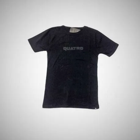 Quatro Type Logo t-shirt cotone nera logo nero
