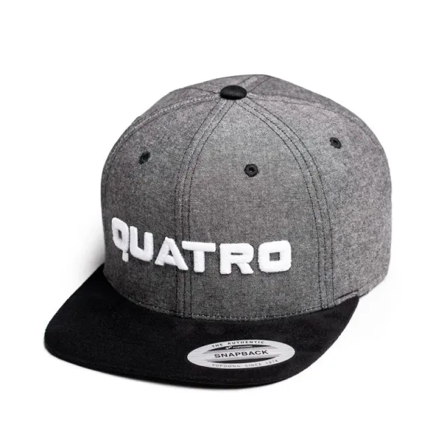 Quatro Snapback cappellino grigio L acrilico lana