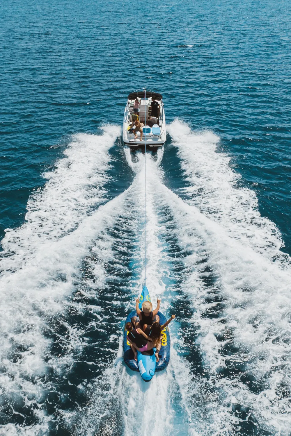 Coasto Luna banana trainabile 3 posti 300 cm blu 3P