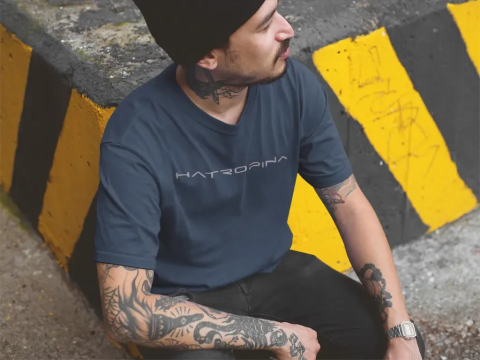 Hatropina T-Shirt manica corta blu cotone