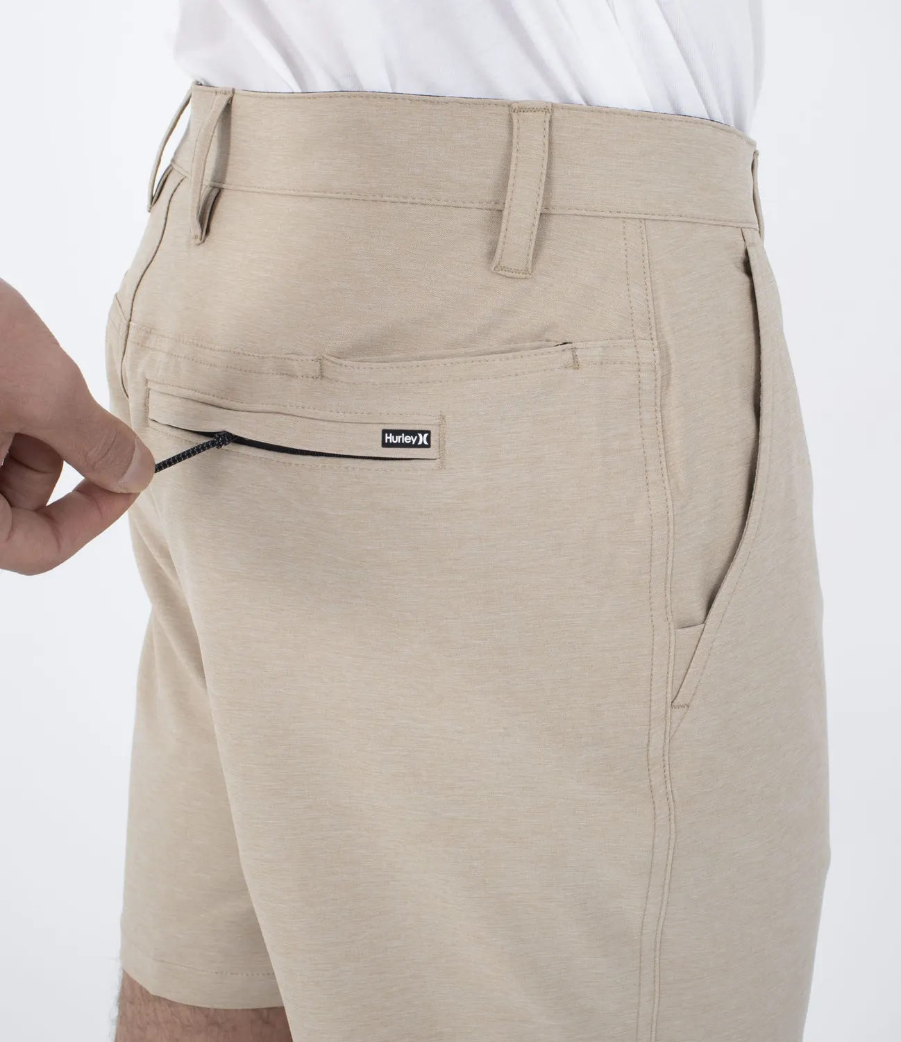 Hurley Phantom Heather 18" boardshort khaki elasticizzato