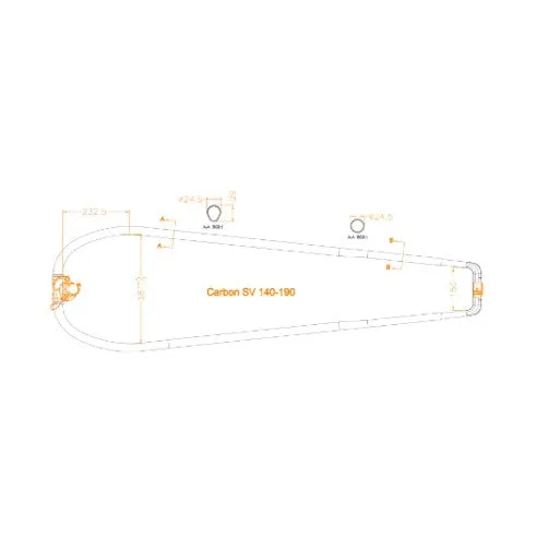 Hatropina Aeron SV Carbon boma windsurf 140-190 rigido