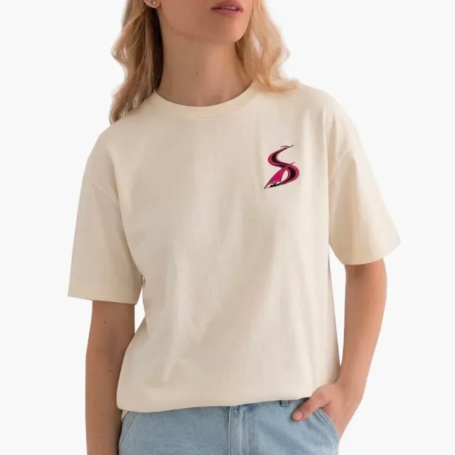 Simmer Style Original T-shirt donna avorio cotone bio