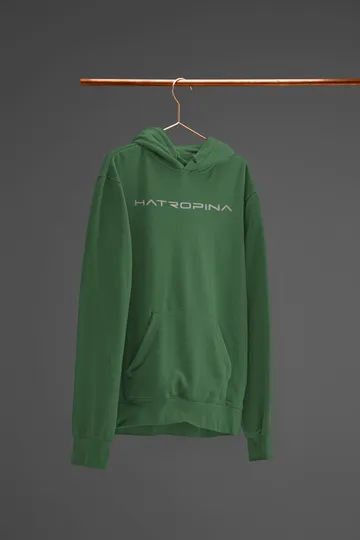 Hatropina BG felpa cappuccio unisex verde bottiglia