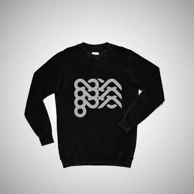 Goya felpa sweater nera cotone regular fit