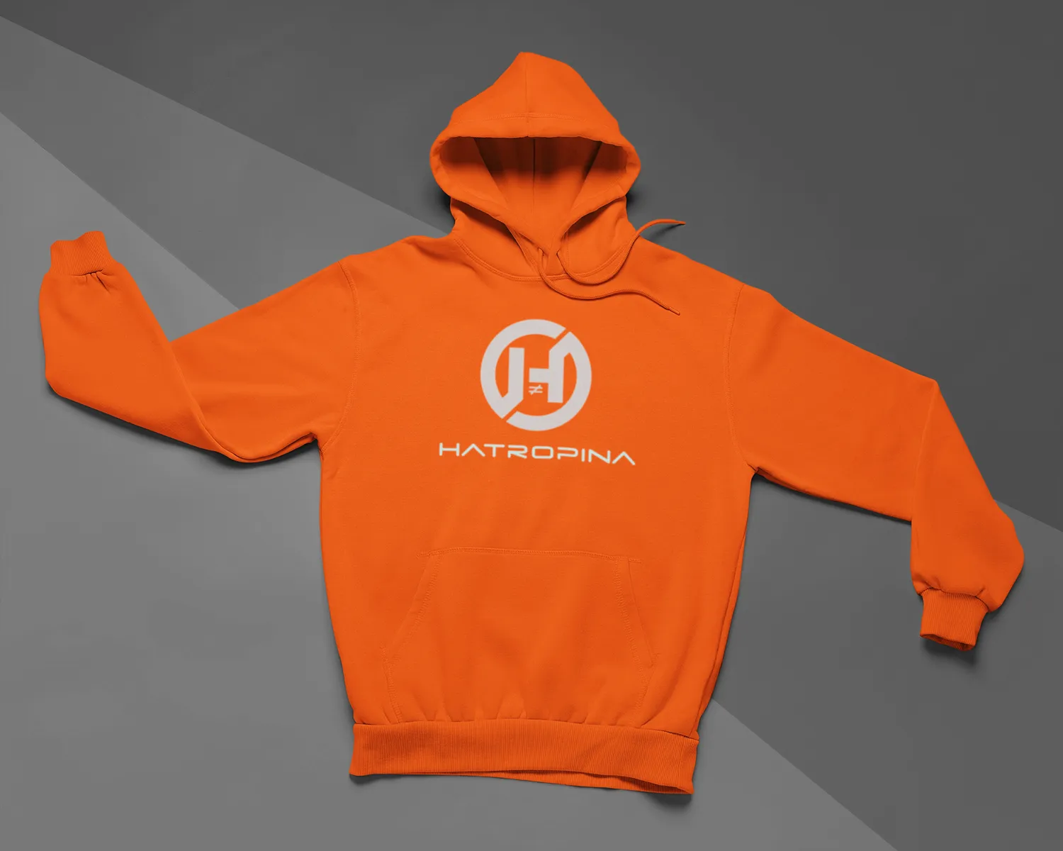Hatropina O Logo Team felpa cappuccio arancio unisex