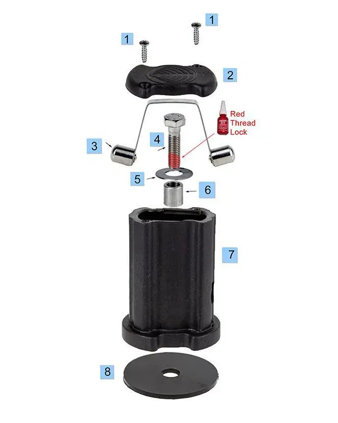 Chinook Base Cup Kit ricambio piede 8 pezzi
