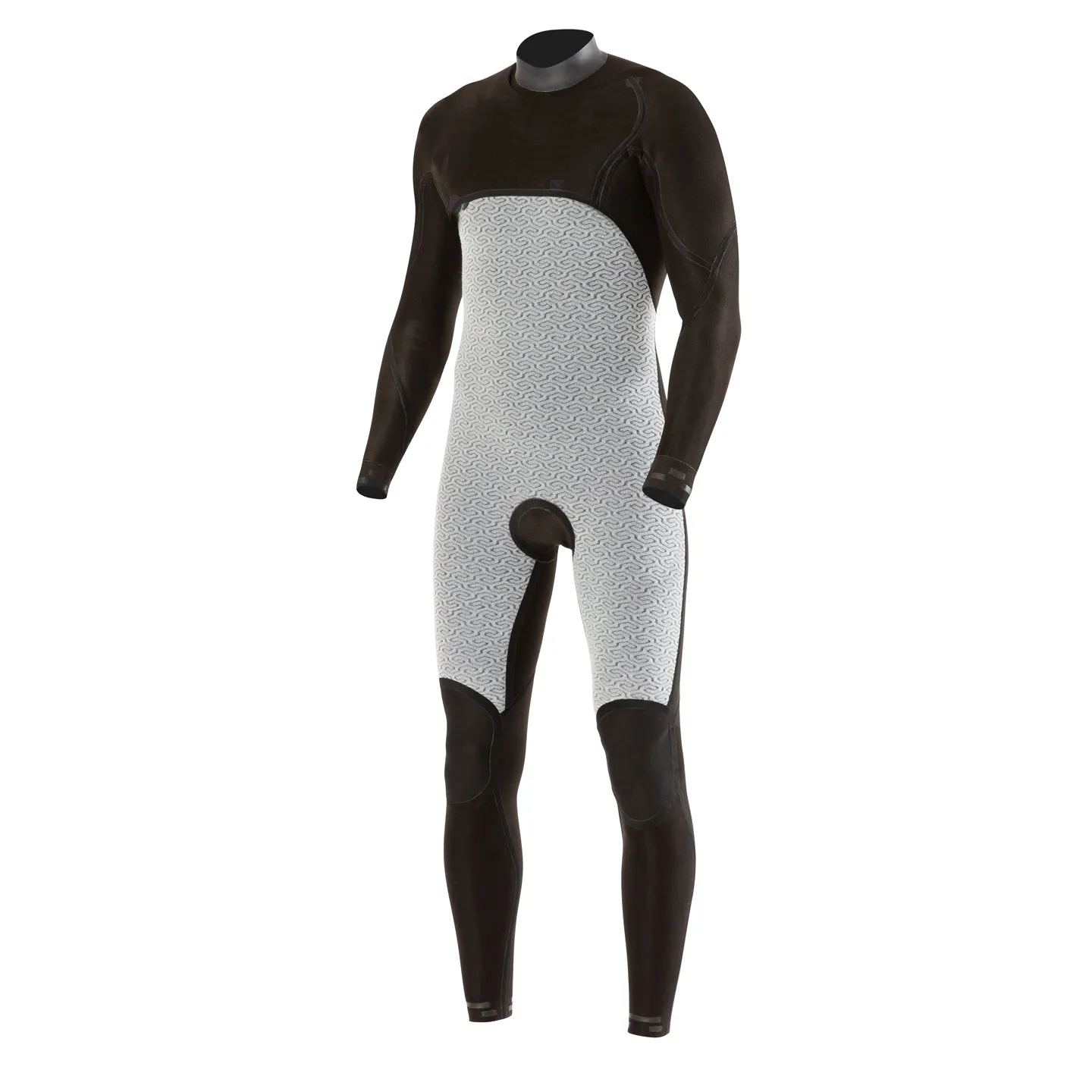 Vissla 7 Seas 3/2 muta intera nera front zip