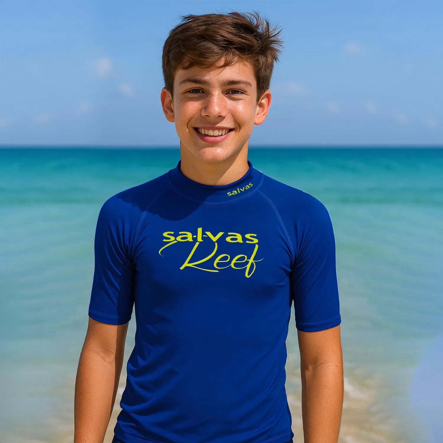 Salvas Reef Rashguard Bambino Manica Corta UPF 50+ Polly