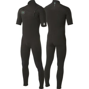 Vissla 7 Seas 2/2 SS Full Suit muta front zip nera